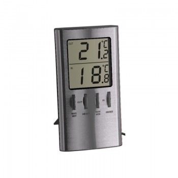 Termometr elektroniczny 1492 ALU szczotkowany chrom 