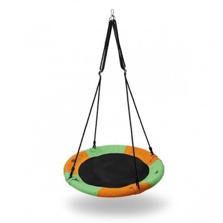 Huśtawka bocianie gniazdo 90 cm zielono-pomarańczowa NB5003 - Nils