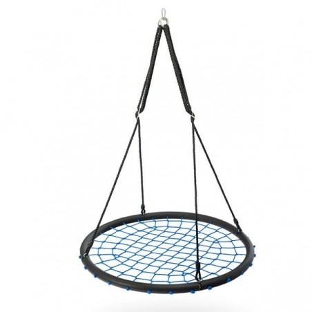Huśtawka pleciona bocianie gniazdo 100 cm NB5038 niebieska - Nils