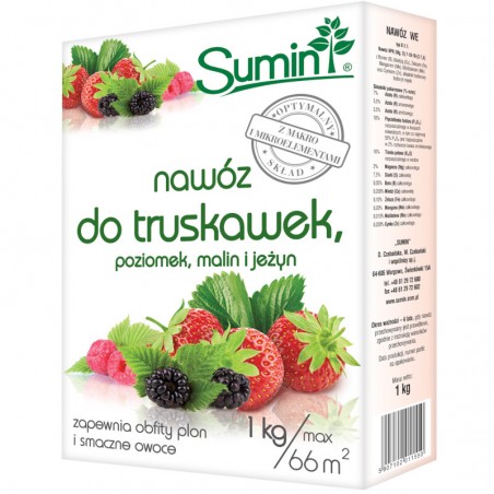 Nawóz do truskawek, poziomek, malin i jeżyn 1kg - Sumin