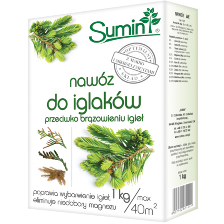 Nawóz do iglaków przeciw brązowieniu igieł 1kg - Sumin