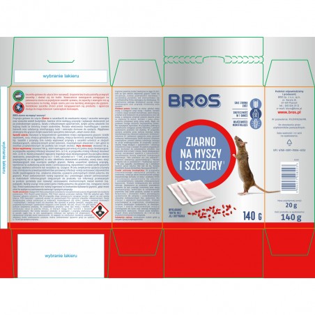 Ziarno na myszy i szczury 140g - Bros