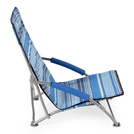 Krzesło plażowe NC3035  niebiesko-białe paski