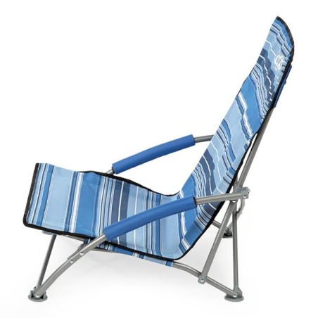 Krzesło plażowe NC3035  niebiesko-białe paski
