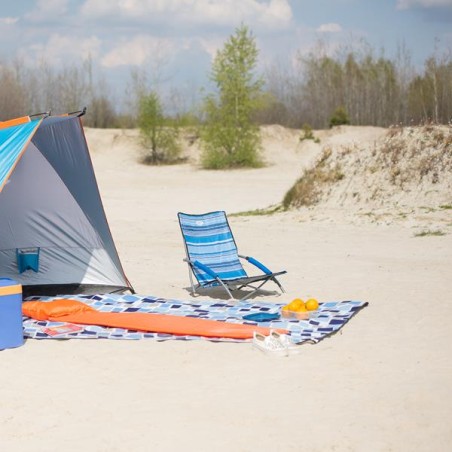 Krzesło plażowe NC3035  niebiesko-białe paski